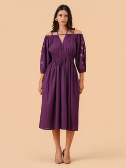 Ametwist Embroidered Women's Dress
