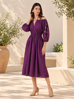 Ametwist Embroidered Women's Dress