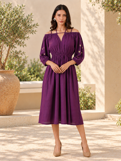 Ametwist Embroidered Women's Dress