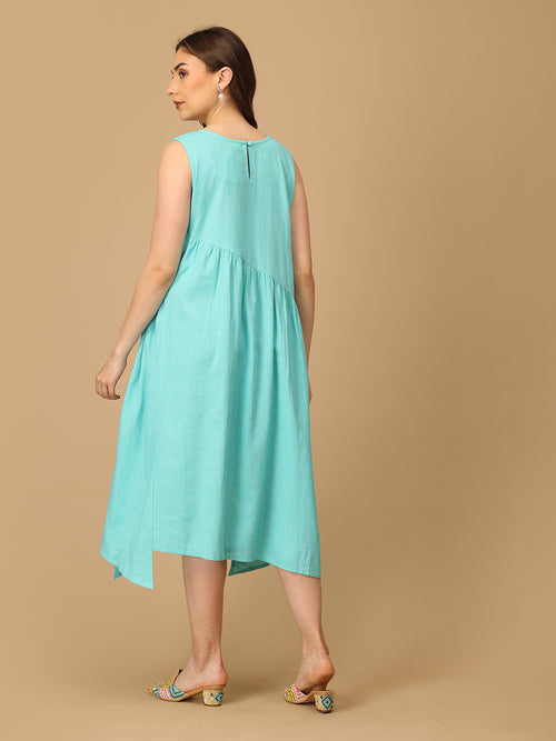 Aqua’d Up Nice Embroidered Women's Dress