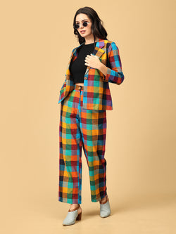 Checkmate Chic Women's Trouser and Jacket Set