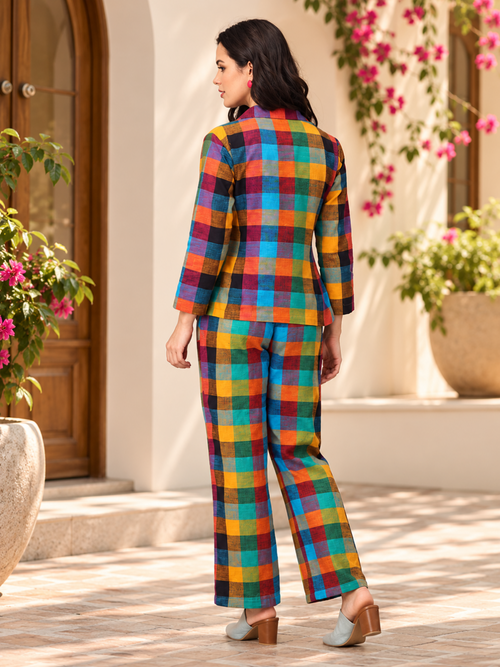 Checkmate Chic Women's Trouser and Jacket Set