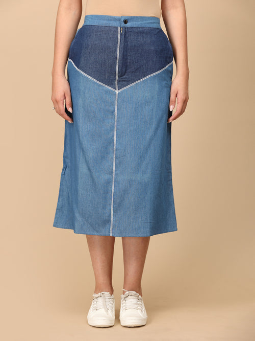 Denim Chambray Women's Skirt