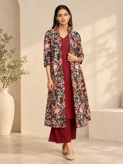 Dusk & Drama Women's Co Ord Set With Jacket