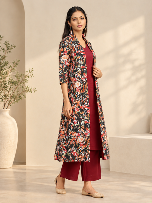 Dusk & Drama Women's Co Ord Set With Jacket