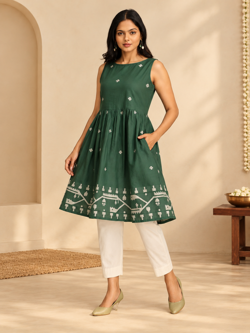 Grin & Green It Women's Handloom Co-ord Set