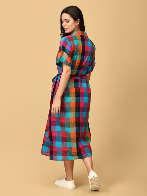 Madras Medley Checkered Women's Dress