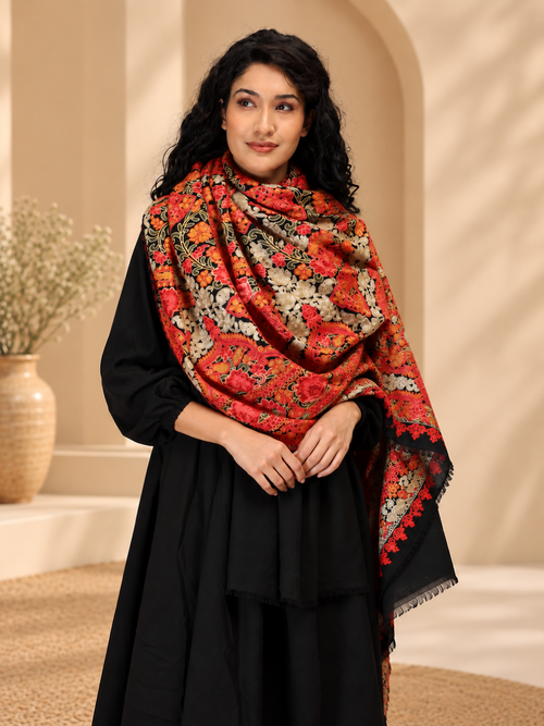 Kaala Kalam Embroidered Woolen Stoles