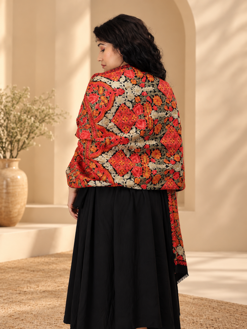 Kaala Kalam Embroidered Woolen Stoles