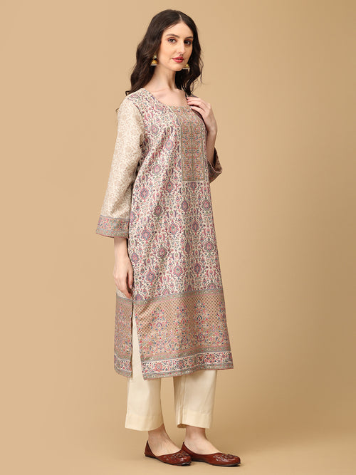 Khalis Husn Women's Cashmilon Kurta Set with Shawl