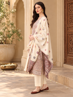 Khalis Husn Women's Cashmilon Kurta Set with Shawl