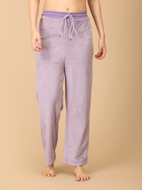 Lilac Fluffies Women's Fleece Loungewear Set