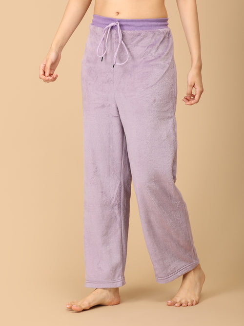 Lilac Fluffies Women's Fleece Loungewear Set