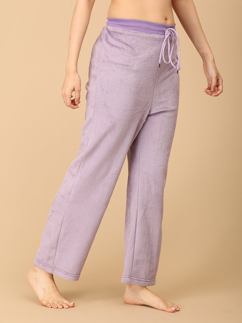 Lilac Fluffies Women's Fleece Loungewear Set