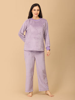 Lilac Fluffies Women's Fleece Loungewear Set