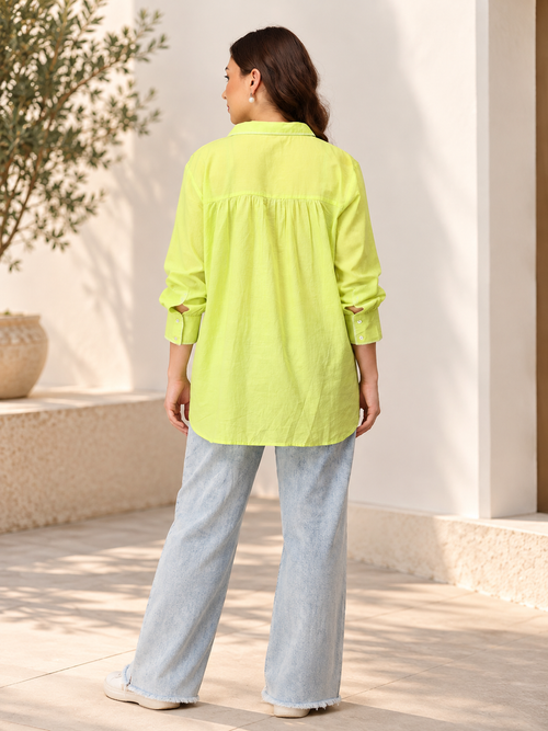 Daisy Breeze Women's Oversized Schiffli Shirt