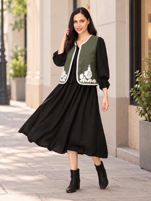 Ooh-Live Moment Women's Embroidered Vest Top