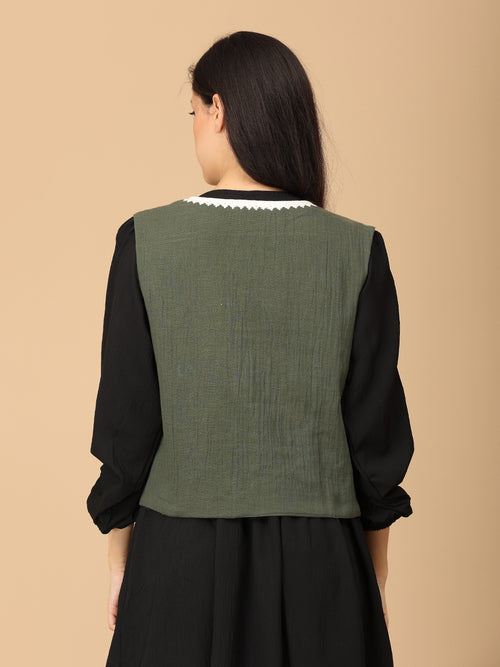 Ooh-Live Moment Women's Embroidered Vest Top