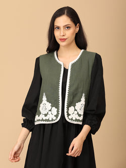 Ooh-Live Moment Women's Embroidered Vest Top