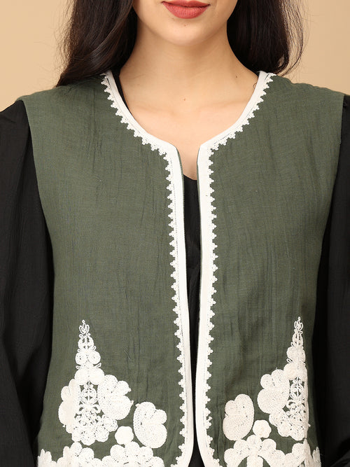 Ooh-Live Moment Women's Embroidered Vest Top