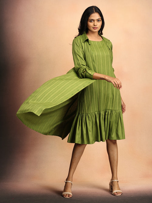 Power Palette Women's Dress Set With Jacket