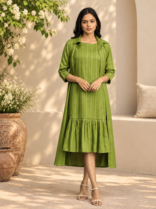 Power Palette Women's Dress Set With Jacket