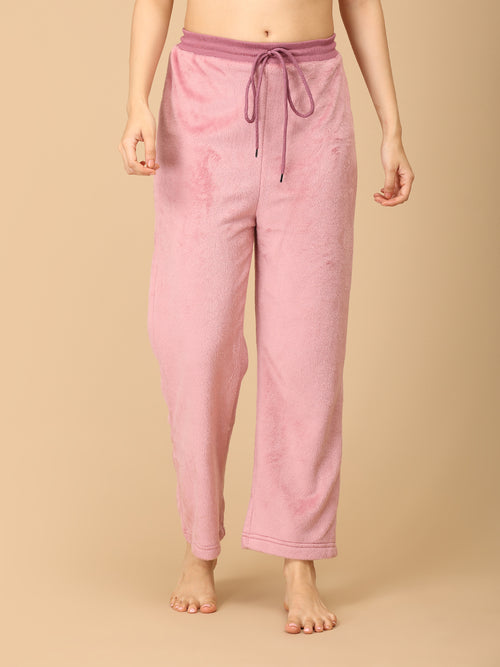 Puffin in Pink Women's Fleece Loungewear Set