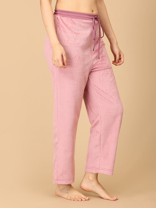Puffin in Pink Women's Fleece Loungewear Set