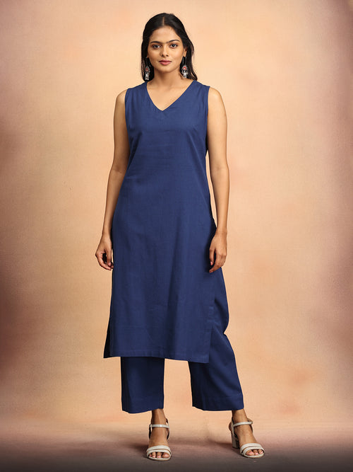 Sharp in Blue Women's Co Ord Set With Jacket