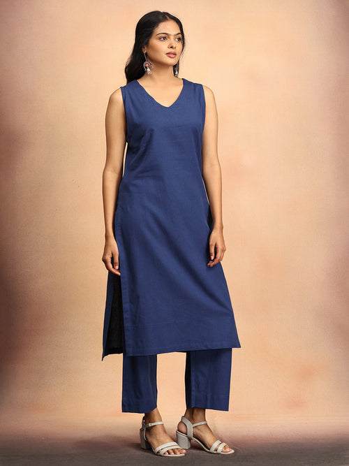 Sharp in Blue Women's Co Ord Set With Jacket