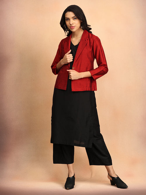 The Modern Muse Women's Shacket Kurta set with Trousers
