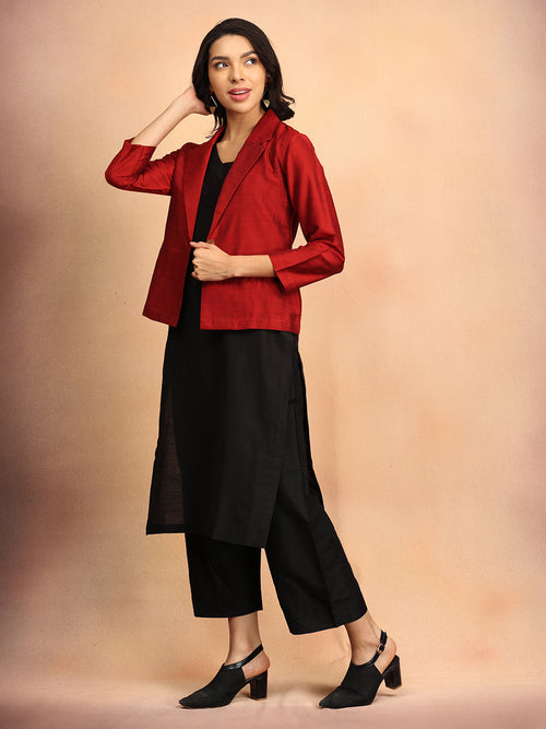 The Modern Muse Women's Shacket Kurta set with Trousers
