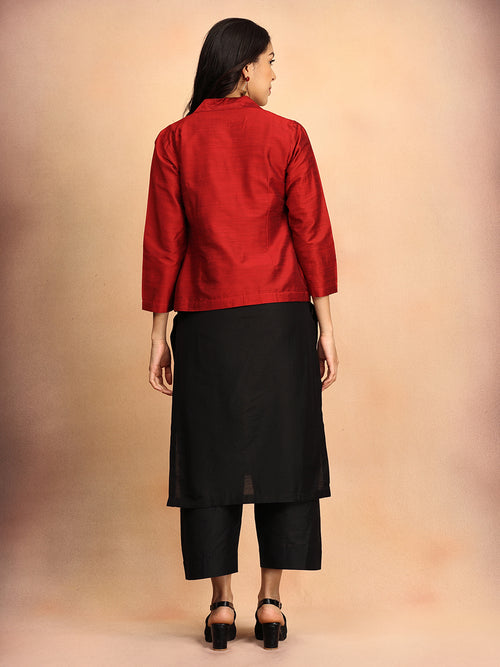 The Modern Muse Women's Shacket Kurta set with Trousers