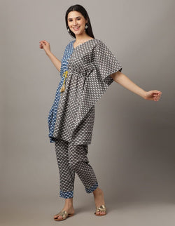 Auto-Ly Delighted Womens Kaftan Co-Ord Set - WES-AQPRT-S