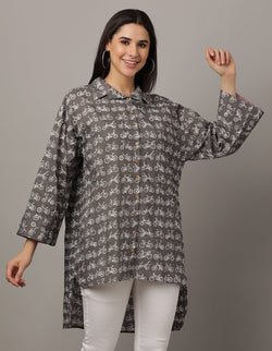 Black Wheelies Womens Oversized Shirt - WNT-BKCYL-S