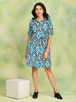 Blue Odyssey Women's Ikat Dress - Women's Dress