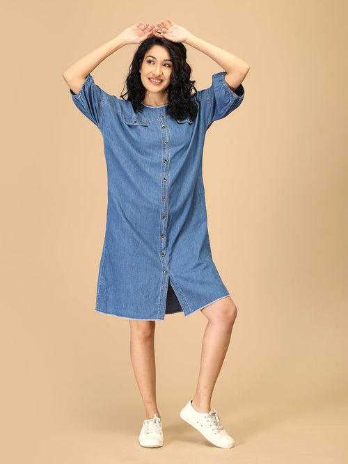 S Downtown Utility Women's Chambray Dress - Women's Dress