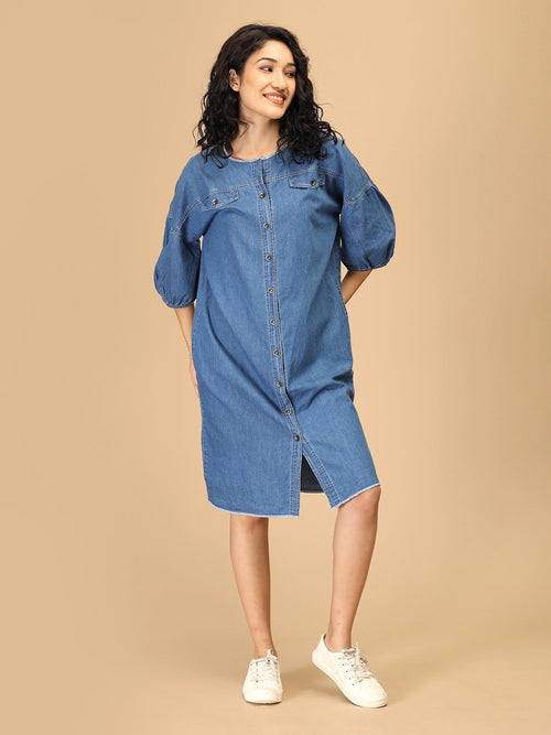 S Downtown Utility Women's Chambray Dress - Women's Dress