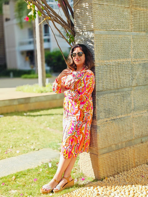 Multi Color Me Crazy Women's Shirt Dress - Women's Dress