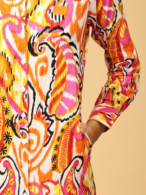 Multi Color Me Crazy Women's Shirt Dress - Women's Dress