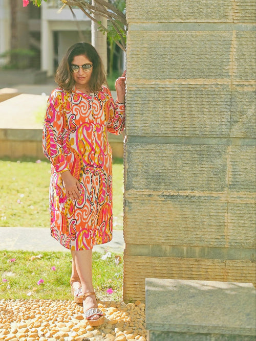 Multi Color Me Crazy Women's Shirt Dress - Women's Dress