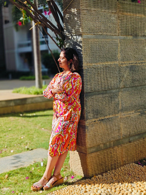 Multi Color Me Crazy Women's Shirt Dress - Women's Dress