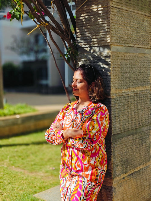 Multi Color Me Crazy Women's Shirt Dress - Women's Dress