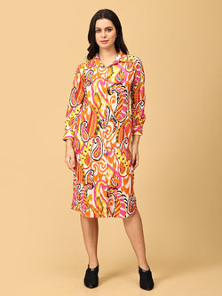 Multi Color Me Crazy Women's Shirt Dress - Women's Dress
