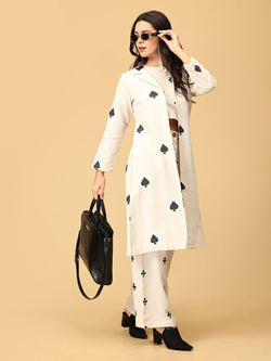 Off - white Queen of Spades Women's Co Ord Set With Jacket - Women's Co - ord Set