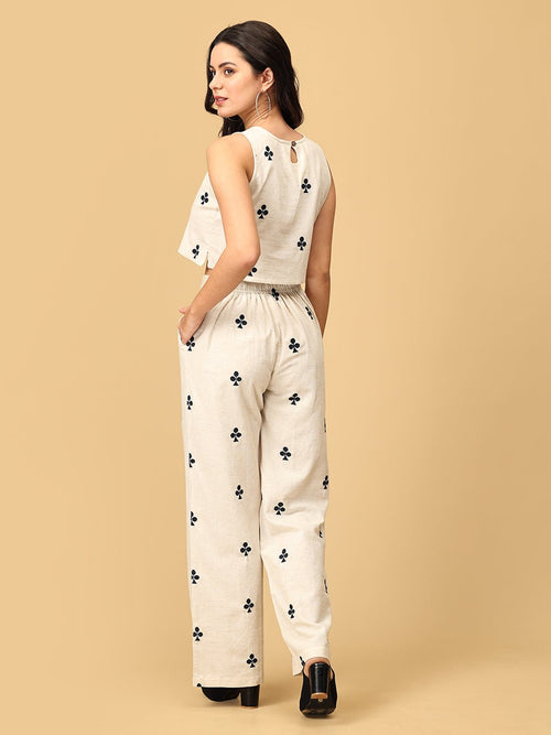 Off - white Queen of Spades Women's Co Ord Set With Jacket - Women's Co - ord Set