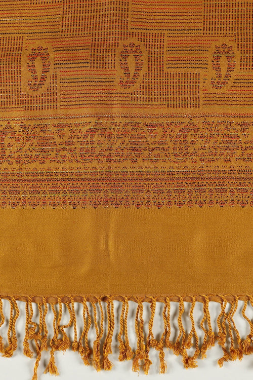 Onesize Amber Embrace Acrylic Woolen Stole - Winter Stoles