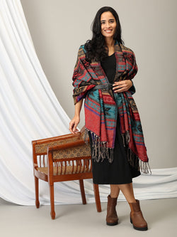 Onesize Amethyst Wrap Acrylic Woolen Shawl - Winter Stoles