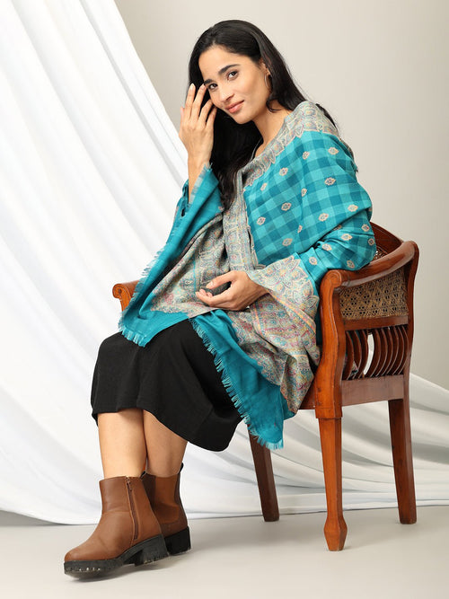 Aqua Aura Kullu Woolen Stole - Winter Stoles