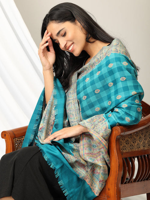 Aqua Aura Kullu Woolen Stole - Winter Stoles